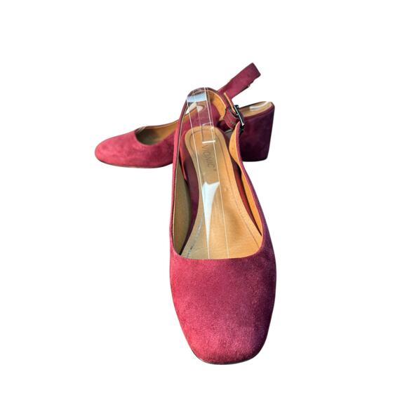 Vionic Women's Burgundy Pink Suede Heels Slingback 7.5 - Picture 3 of 9